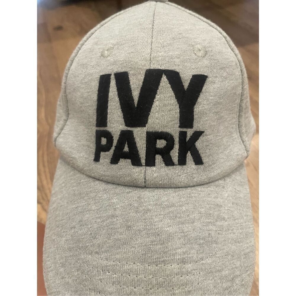 Ivy Park Womens Heather Gray Jersey Baseball Cap Embroidered Logo Adjustable Hat - Picture 3 of 5